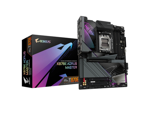 GIGABYTE X870E AORUS MASTER Mainboard - AMD X870E - AMD AM5 - DDR5 RAM - ATX