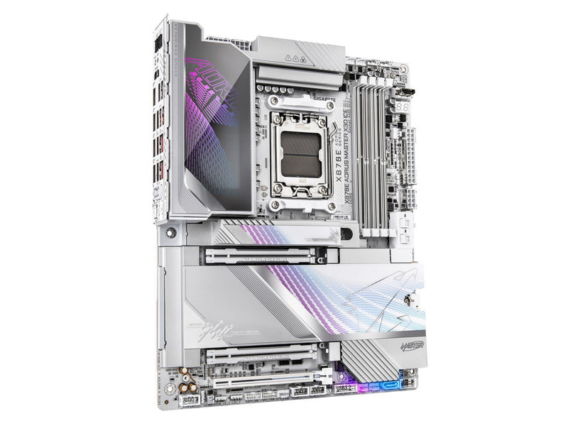 GIGABYTE X870E AORUS MASTER X3D ICE Mainboard - AMD X870E - AMD AM5 - DDR5 RAM - ATX