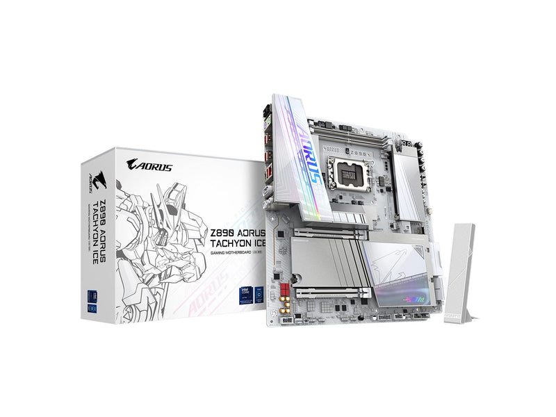 GIGABYTE Z890 AORUS TACHYON ICE Mainboard - Intel Z890 - Intel LGA1851 - DDR5 RAM - Extended ATX