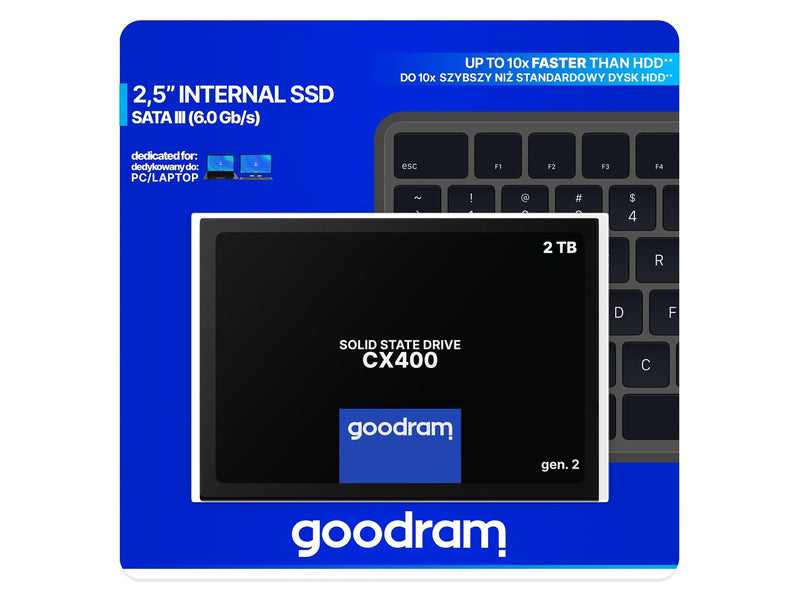 GOODRAM CX400 Gen. 2 SSD - 2TB - 2.5" - SATA-600
