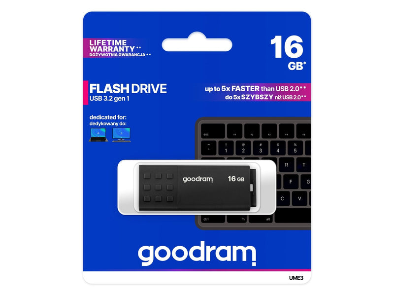 GOODRAM UME3 - Schwarz - 16GB - USB-Stick
