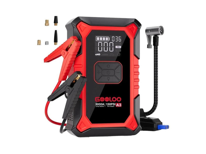GOOLOO A3 2-in-1 Starthilfe mit Kompressor