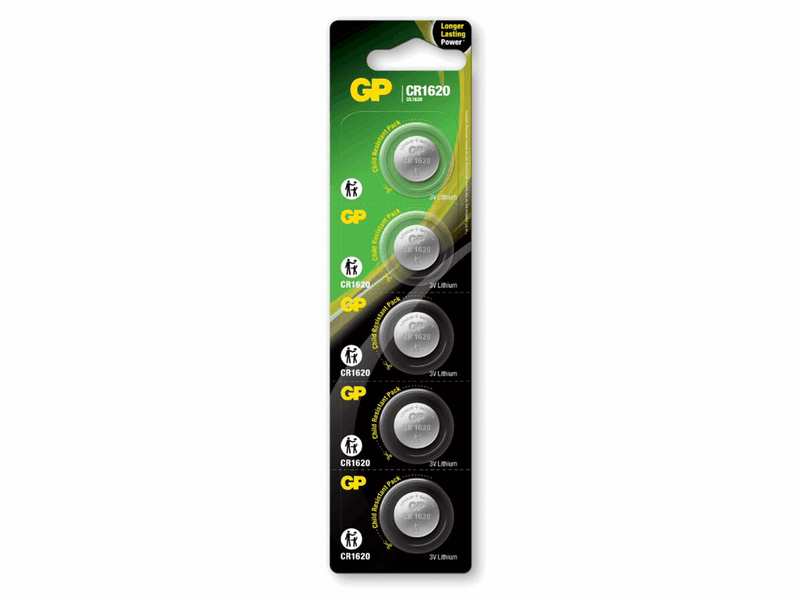 GP Batteries Lithium CR1620 5-pack