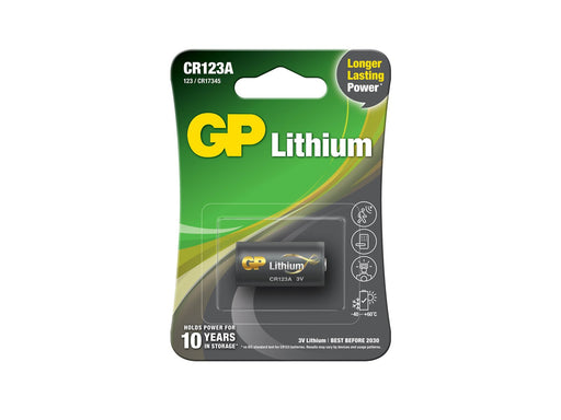 GP Lithium battery, CR123A, 1-pack