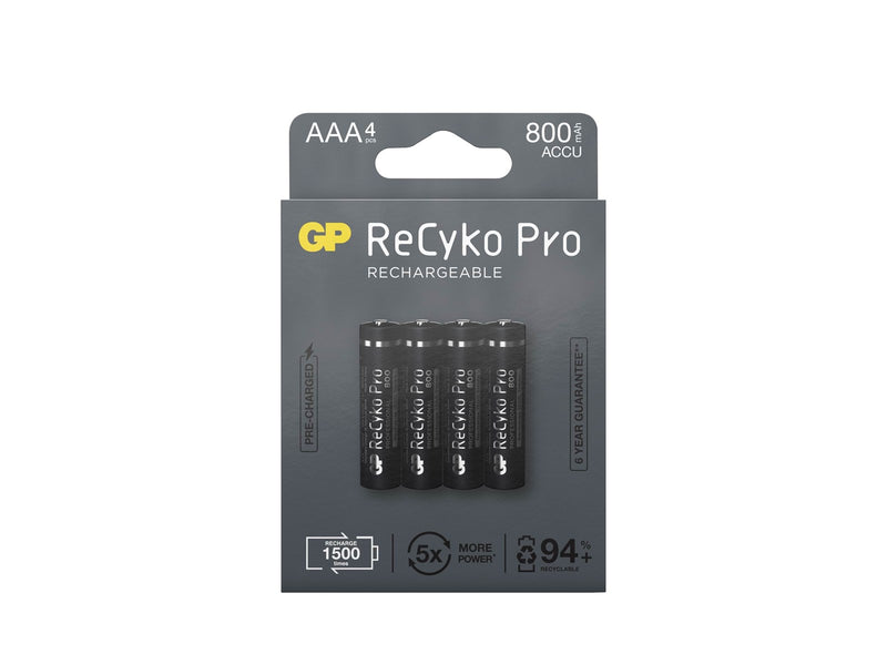GP ReCyko Pro AAA-batteri 800mAh 4-pack