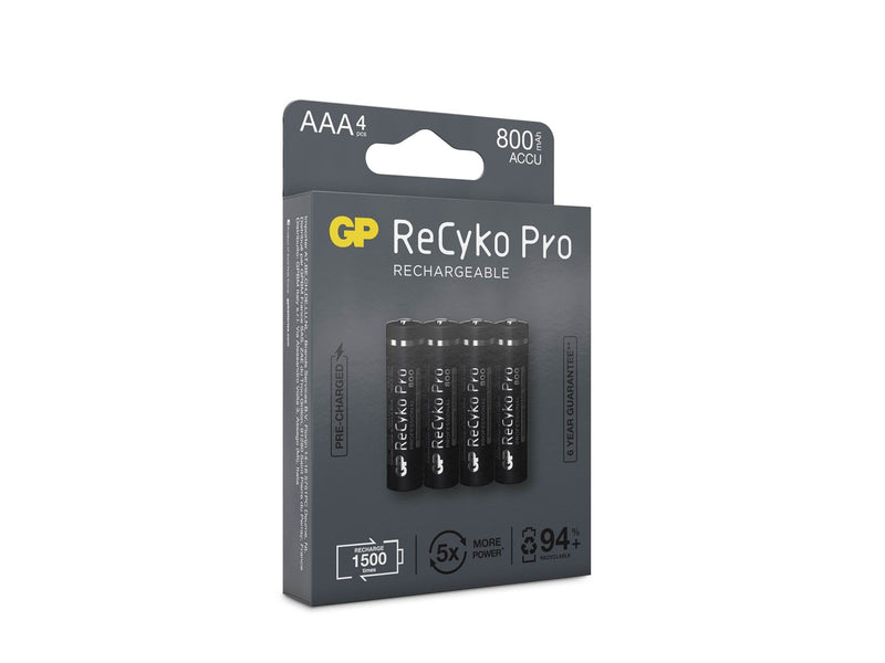 GP ReCyko Pro AAA-batteri 800mAh 4-pack