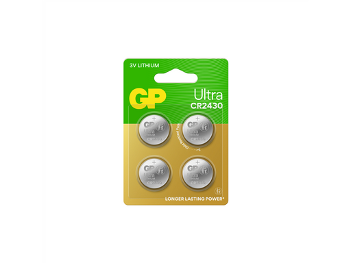 GP Ultra Lithium coin cell CR2430, 4-pack