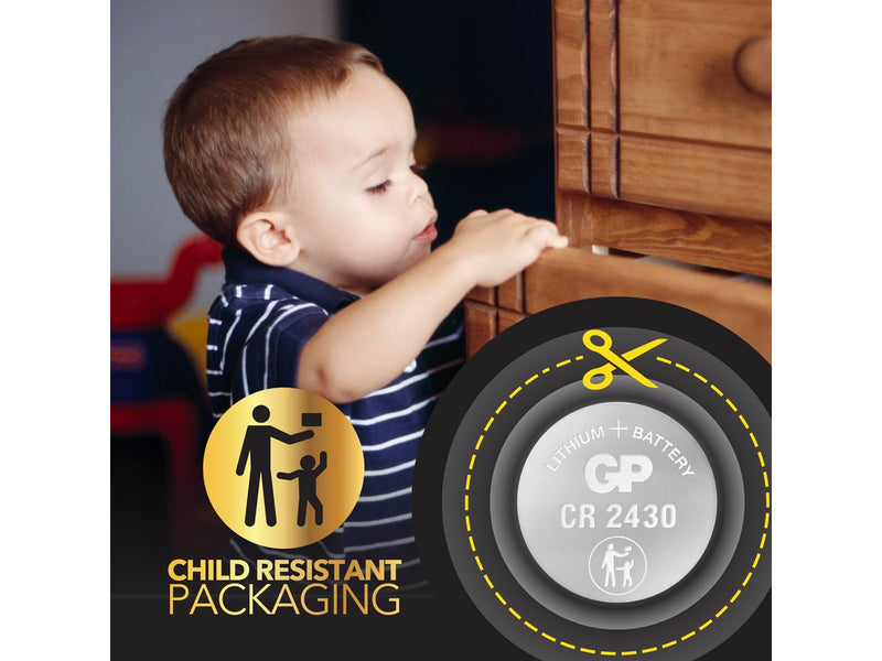GP coin cell Lithium CR2430, 5-pack