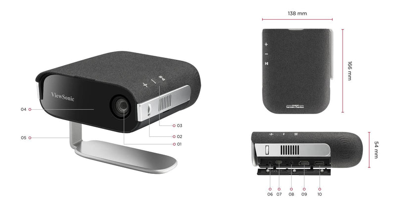 ViewSonic M1XE Tragbarer LED Beamer 360 LED Lumen