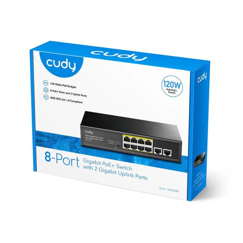cudy GSwitch 8P GS1010P RM PoE+