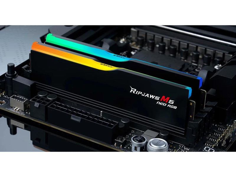 G.Skill Ripjaws M5 Neo RGB DDR5-6000 - 64GB - CL32 - Dual Channel (2 pcs) - AMD EXPO - Schwarz mit RGB