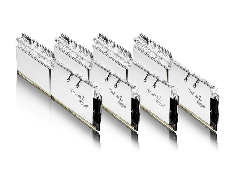 G.Skill Trident Z Royal DDR4-3600 - 64GB - CL16 - Quad Channel (4 pcs) - Intel XMP - Silber mit RGB