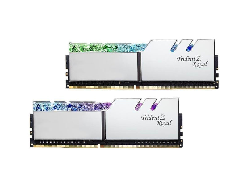 G.Skill Trident Z Royal DDR4-3600 - 64GB - CL16 - Quad Channel (4 pcs) - Intel XMP - Silber mit RGB