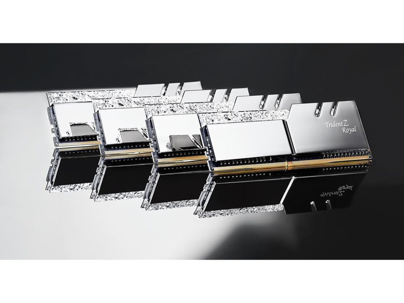 G.Skill Trident Z Royal DDR4-3600 - 64GB - CL16 - Quad Channel (4 pcs) - Intel XMP - Silber mit RGB