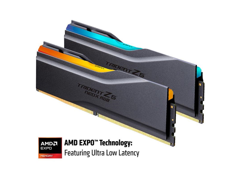G.Skill Trident Z5 NeoX RGB DDR5-6000 - 32GB - CL26 - Dual Channel (2 pcs) - AMD EXPO ULL - Schwarz