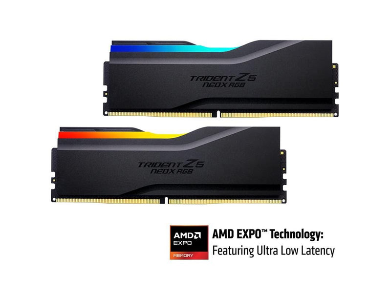 G.Skill Trident Z5 NeoX RGB DDR5-6000 - 32GB - CL28 - Dual Channel (2 pcs) - AMD EXPO ULL - Schwarz