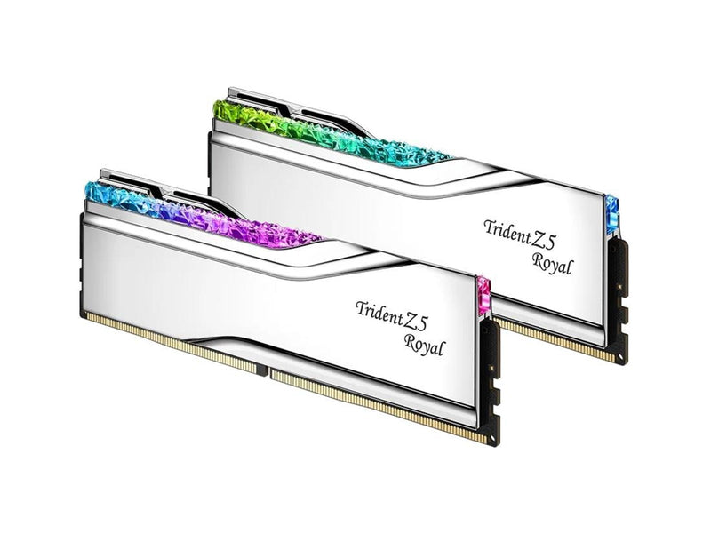 G.Skill Trident Z5 Royal DDR5-6400 - 32GB - CL32 - Dual Channel (2 pcs) - Intel XMP - Silber mit RGB