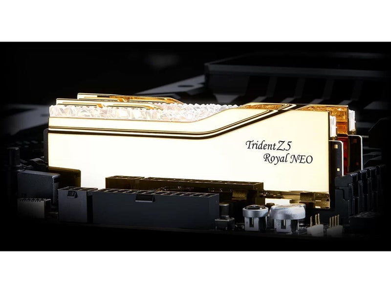 G.Skill Trident Z5 Royal Neo RGB DDR5-6000 - 32GB - CL26 - Dual Channel (2 pcs) - AMD EXPO - Gold mit RGB
