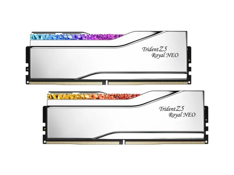 G.Skill Trident Z5 Royal Neo RGB DDR5-6000 - 96GB - CL30 - Dual Channel (2 pcs) - AMD EXPO - Silber mit RGB