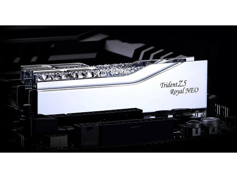 G.Skill Trident Z5 Royal Neo RGB DDR5-8000 - 32GB - CL38 - Dual Channel (2 pcs) - AMD EXPO - Silber mit RGB