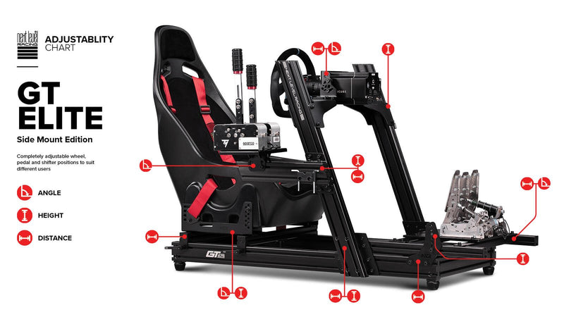 Next Level Racing® GTElite Racing Simulator Cockpit - Front & Side Mount Edition