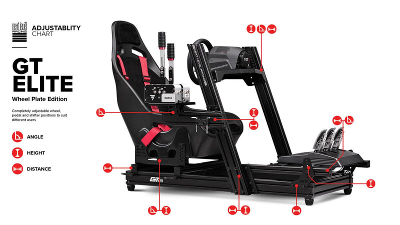 Next Level Racing® GTElite Racing Simulator Cockpit - Wheel Plate Edition