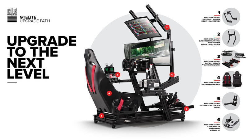 Next Level Racing® GTElite Racing Simulator Cockpit - Wheel Plate Edition