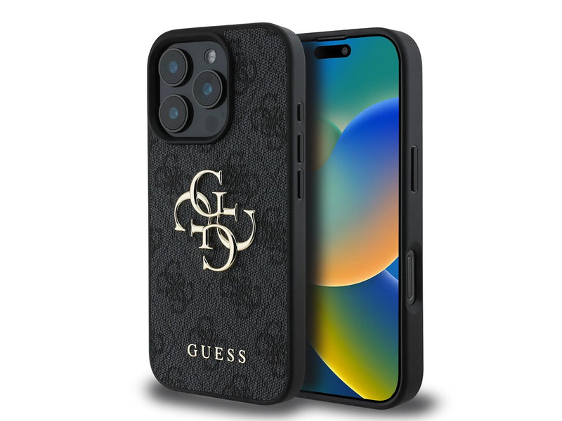 GUESS 4G Big Logo Case for iPhone 16 Pro - Black