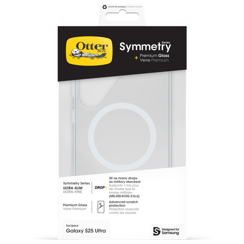 OtterBox Symmetry Clear Magnets Schutzhülle + Premium Glass für Samsung Galaxy S25 Ultra clear