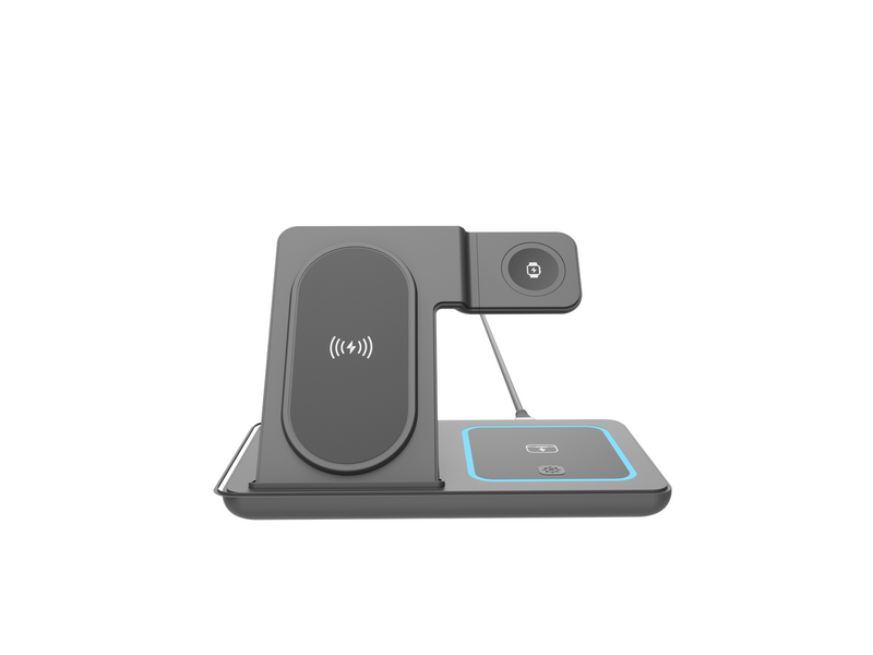 Gembird 3-in-1 foldable wireless charger stand 15 W - Samsung watch