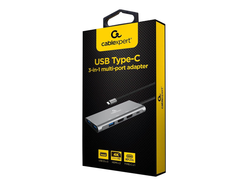 Gembird Cablexpert A-CM-COMBO3-03 - docking station - USB-C 3.1 - 2 x HDMI