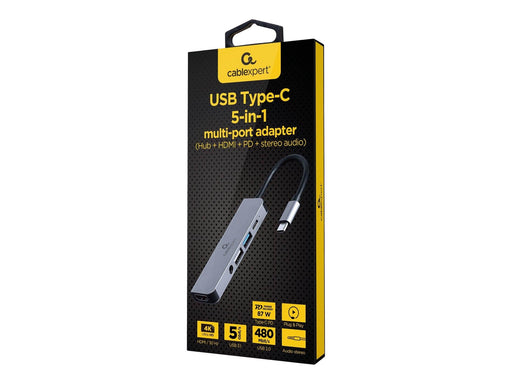 Gembird Cablexpert A-CM-COMBO5-02 - docking station - USB-C 3.1 - HDMI - GigE