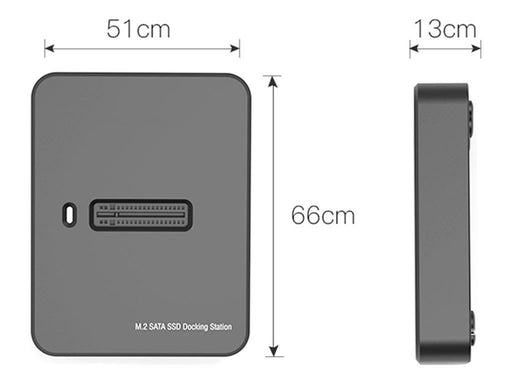 Gembird DD-U3M2 - SSD docking station - M.2 Card (PCIe NVMe & SATA) - USB 3.2 (Gen 2)