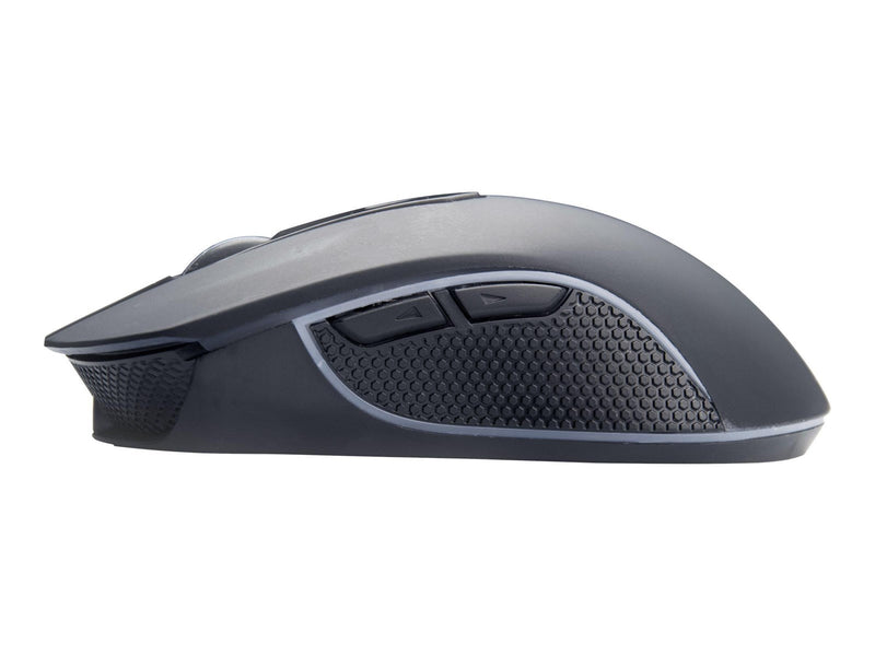 Gembird "Firebolt" - mouse - rechargeable RGB - 2.4 GHz - black - Maus (Schwarz)
