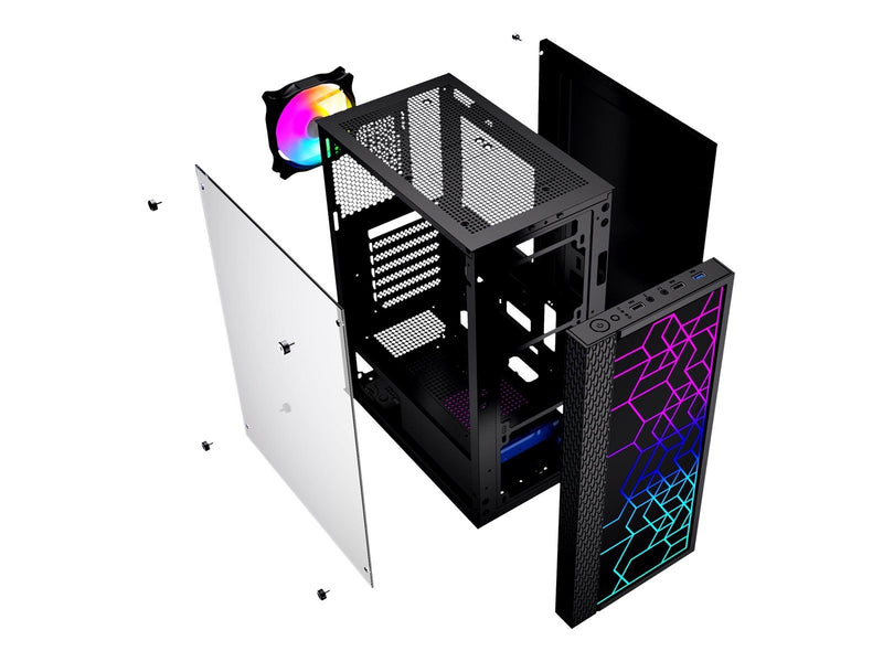 Gembird Fornax 2500 - mid tower - ATX - Gehäuse - Tower - Schwarz