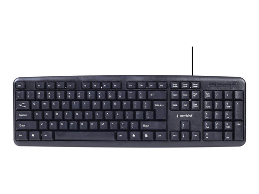 Gembird KBS-UO4-01 - 4-in-1 office kit - keyboard mouse headset and mouse pad set - QWERTY - US - Tastatur-, Maus-, Headset- und Mauspad-Set - Englisch (US) - Schwarz