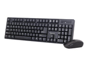 Gembird KBS-W-01 - keyboard and mouse set - US - black - Tastatur & Maus Set - Englisch (US) - Schwarz