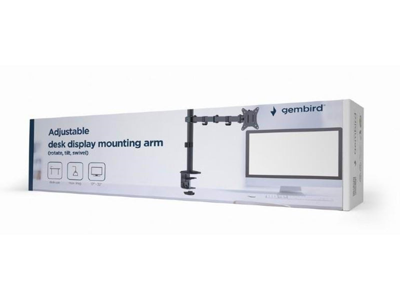 Gembird Monitor Arm Pole - Adjustable desk arm 1-display 17"-32"