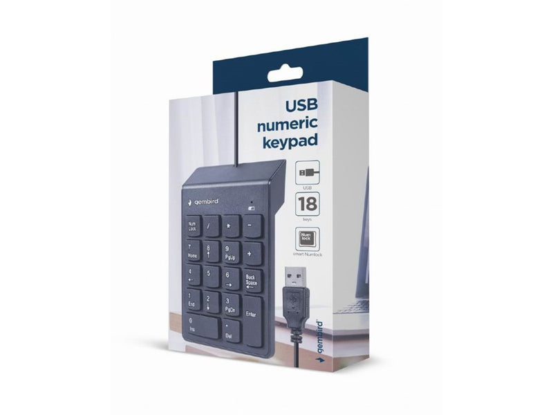 Gembird Numeric keypad - USB - Numpad - Schwarz