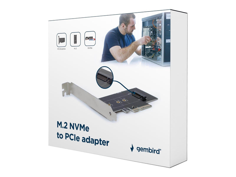 Gembird PEX-M2-01 - interface adapter - M.2 Card - PCIe 3.0 x4