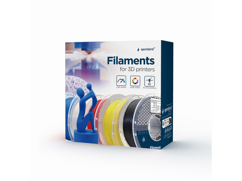 Gembird PLA filament - Extra Flexible - Orange - 1.75mm ø - 1 kg