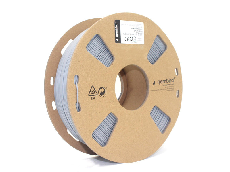 Gembird PLA filament - Grau - 1.75mm ø - 1 kg
