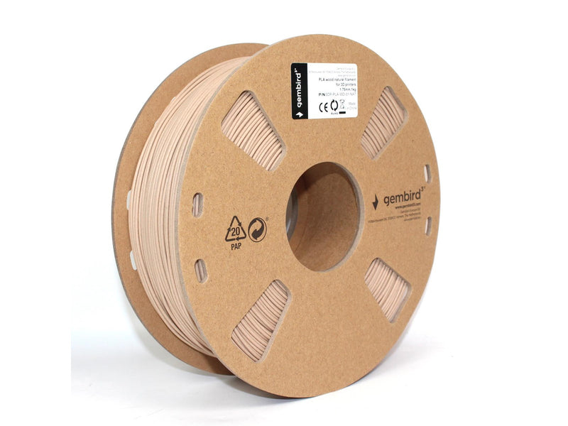 Gembird PLA filament - Holz - 1.75mm ø - 1 kg