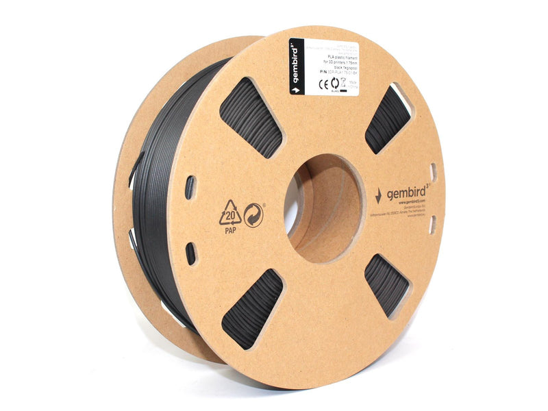 Gembird PLA filament - Schwarz - 1.75mm ø - 1 kg