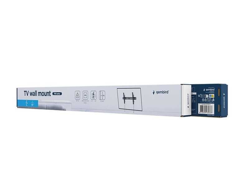 Gembird PRO Series mounting kit - for TV - tilt - fine texture black - Max 60 kg - recommended for 43"-95"