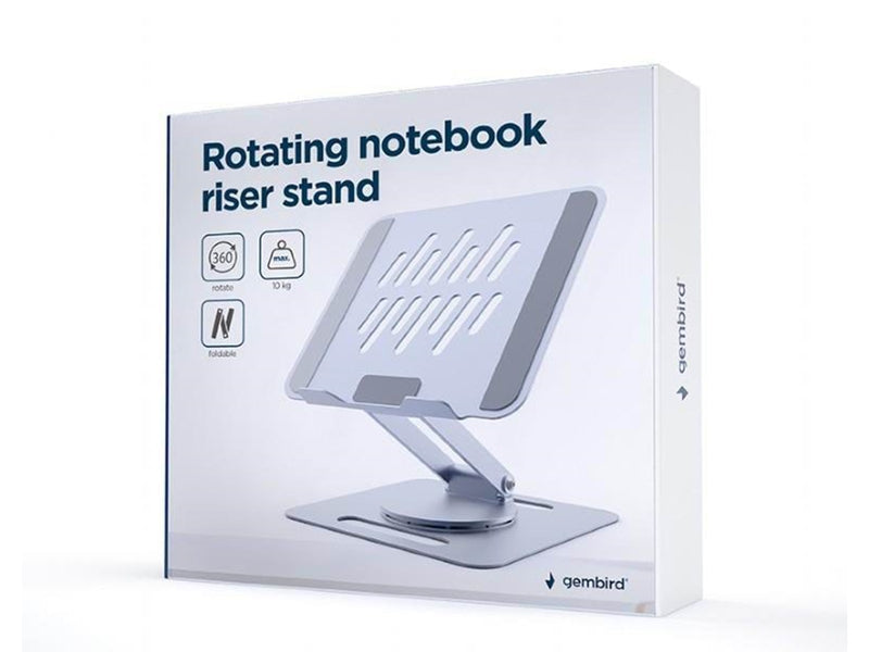 Gembird Rotating notebook riser stand spacegrey