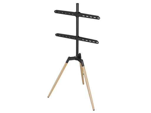 Gembird TV-Stativ mit Dreibein – 70° Schwenkfunktion – Für 32-65 Zoll – VESA 100x100 bis 600x400 – Max. 32 kg – Schwarz - Max 32 kg - recommended for 65"