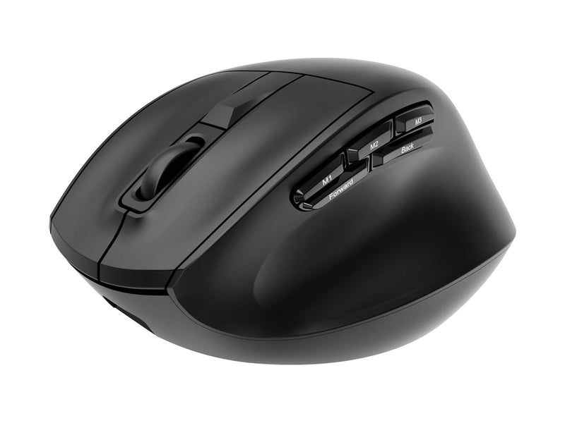 Gembird Triple-mode 9-button wireless ergonomic mouse - Ergonomische Maus (Schwarz)