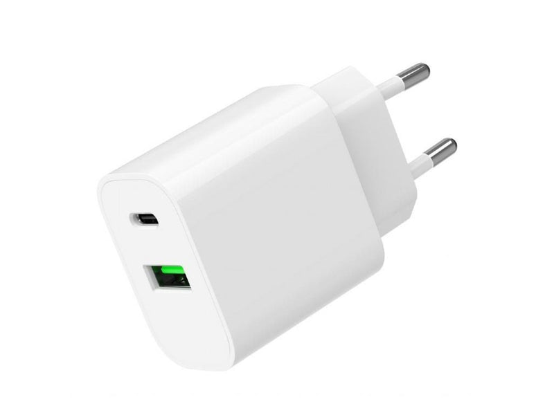Gembird Universal GaN USB charger QC 3.0 & PD 20 W 2-port - White