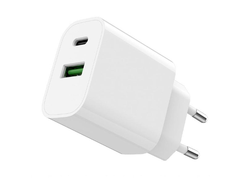 Gembird Universal GaN USB charger QC 3.0 & PD 20 W 2-port - White